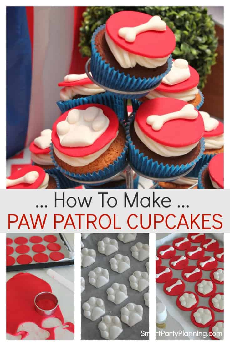 Paw patrol hotsell bone cupcake cake